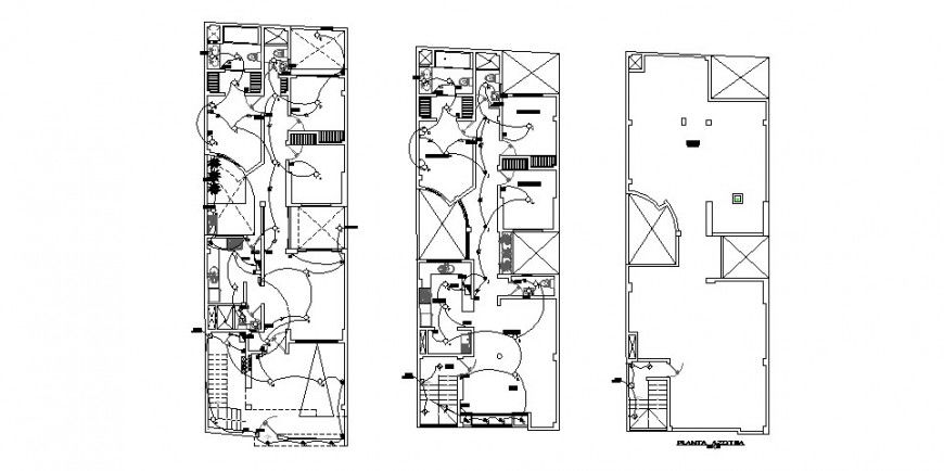 Residential building electrical working detail layout plan in dwg AutoCAD file.