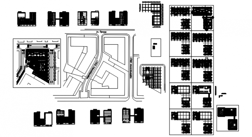 Residential building plan and elevation with its layout in auto cad