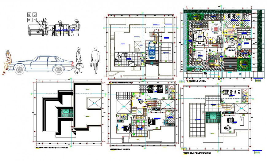 Residential Building structure detail 2d view CAD construction block layout file in dwg format