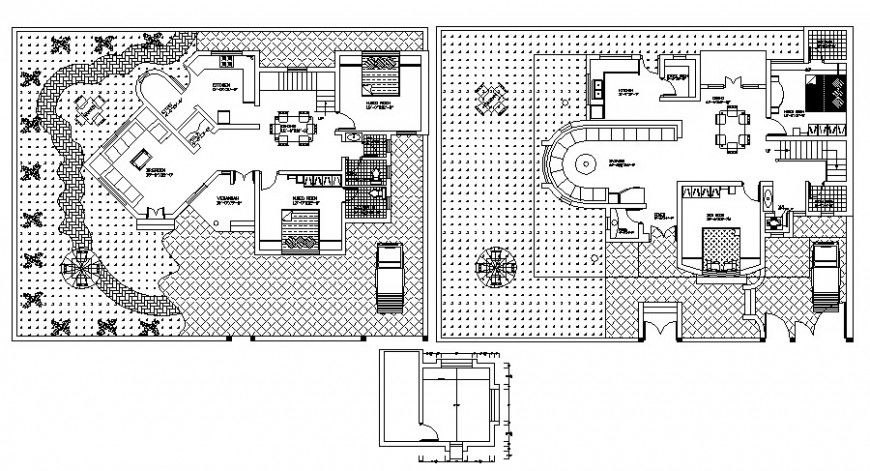Residential bungalow drawings details 2d view work plan autocad file