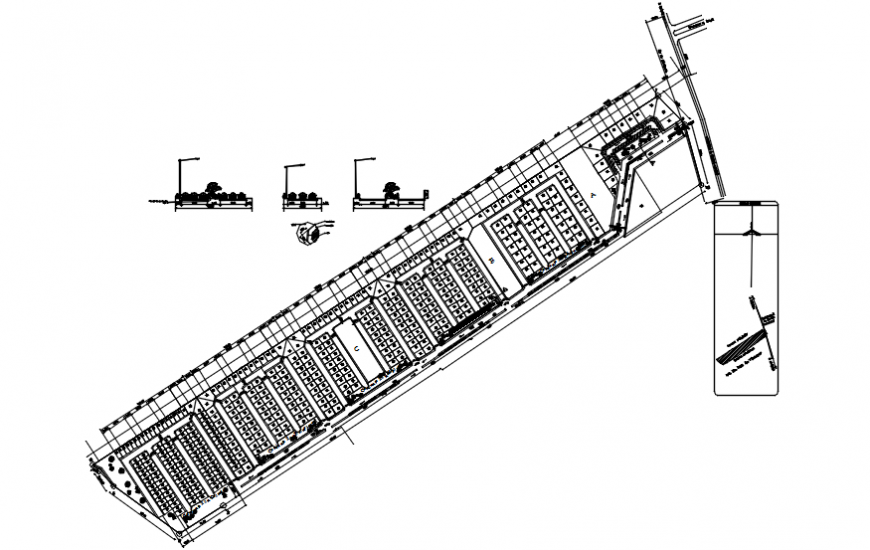 Residential colony housing blocks and plotting details dwg file
