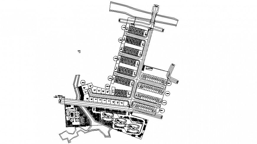 Residential colony site plan and plotting drawing details dwg file