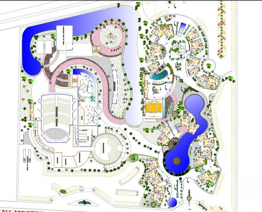 Residential complex plan detail dwg file