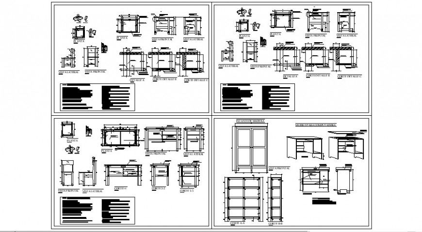 Residential furniture detail drawing in dwg AutoCAD file.