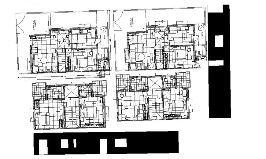 Residential house building elevation and floor plan cad drawing details dwg file