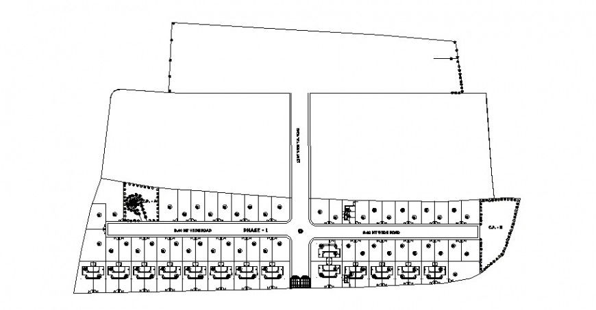 Residential house colony site plan and plotting details dwg file