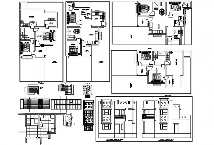 Residential house design autocad file