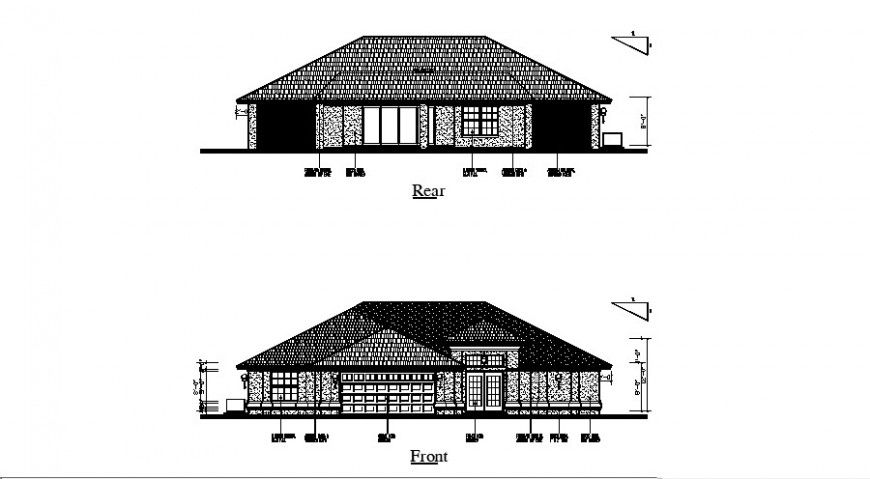 Residential house detail drawing 2d view autocad file