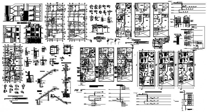 Residential house drawings detail 2d view plan autocad file