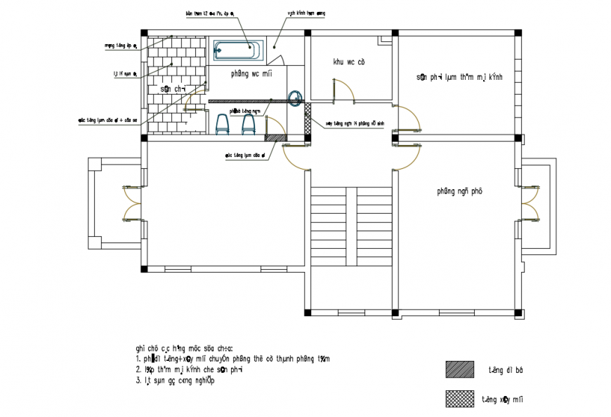 Residential House Floor Lay-out design in autocad file
