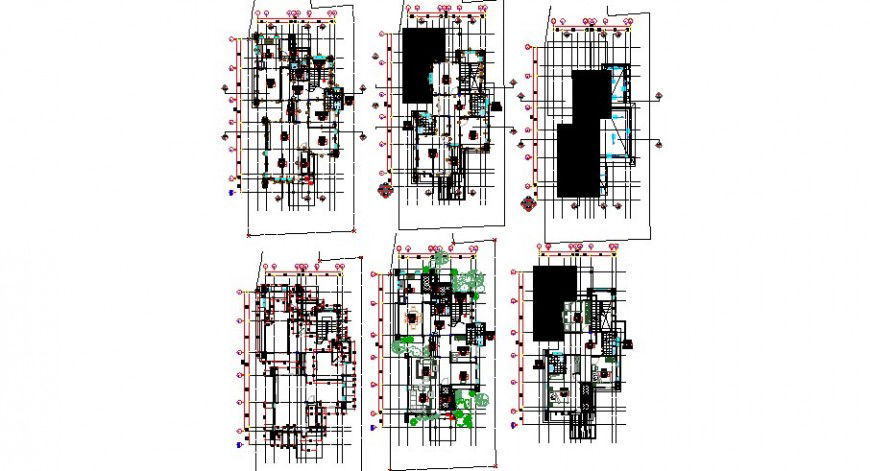 Residential house floor plan, foundation structure and auto-cad drawing details dwg file