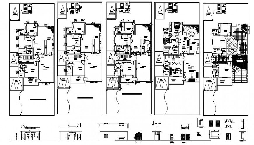 Residential house floor plan, structure and auto-cad drawing details dwg file