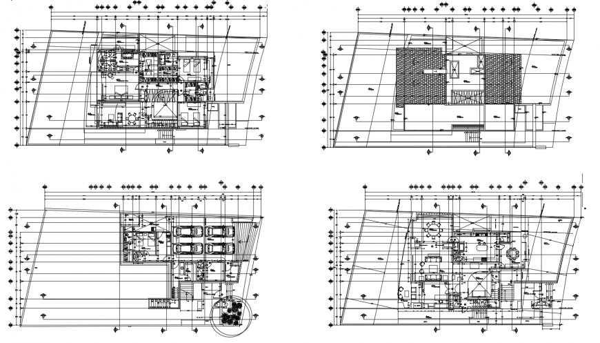 Residential house floor plan and cover plan auto-cad drawing details dwg file
