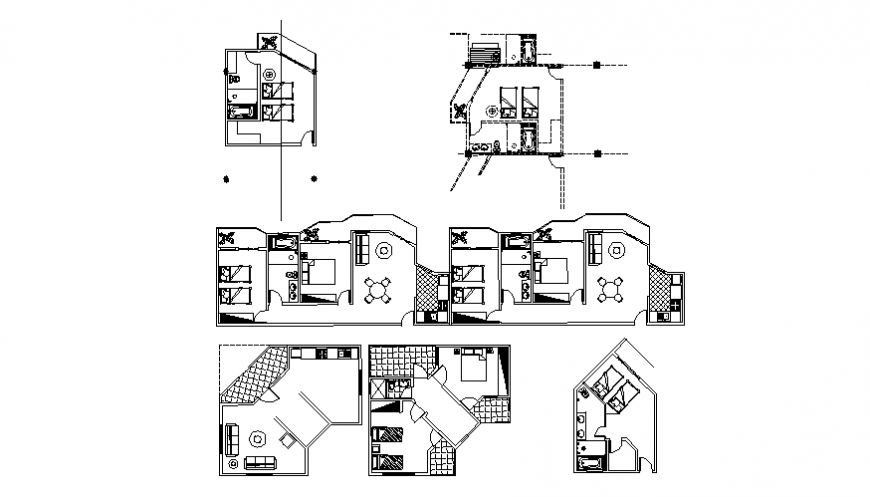Residential house floor plan and interior cad drawing details dwg file