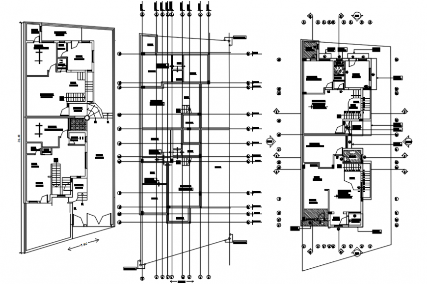 Residential house floor plan and structure cad drawing details dwg file