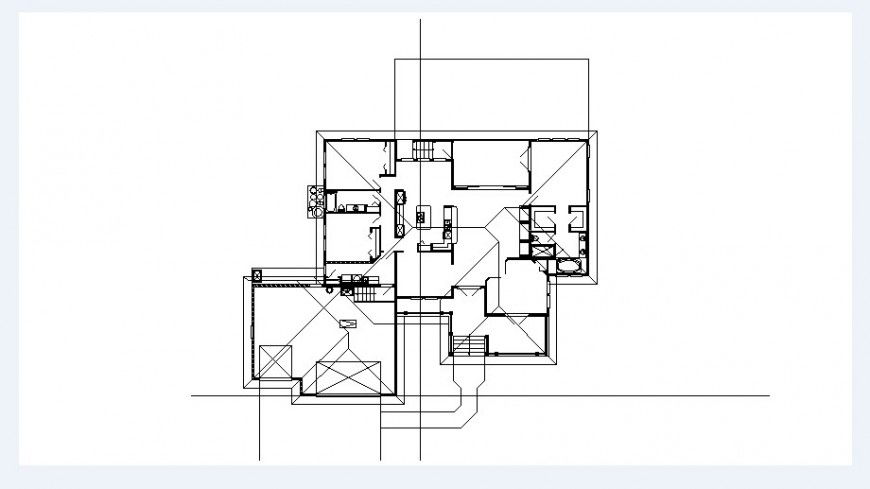 Residential house framing plan and structure details dwg file