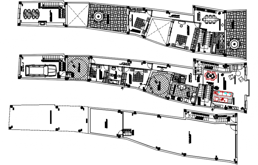 Residential house ground floor, first floor and plot plan drawing details dwg file