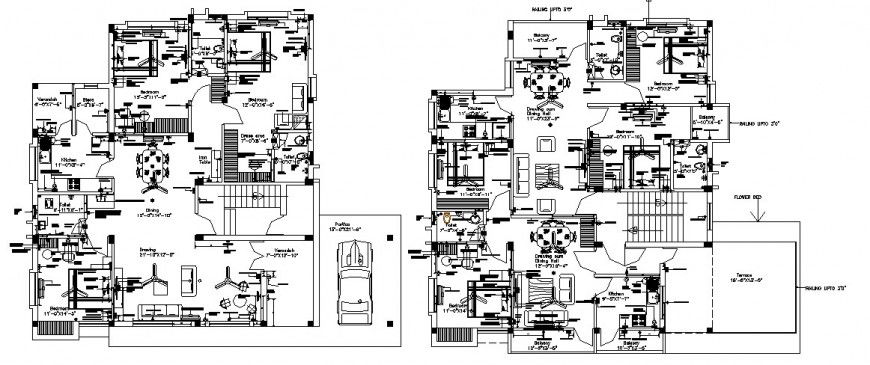 Residential house layout plan and electric installation drawing details dwg file