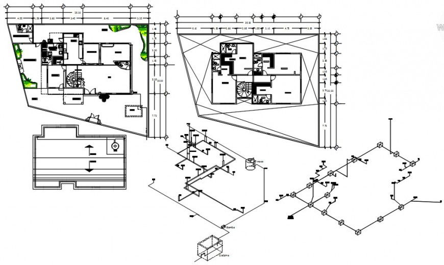 Residential house part elevation autocad software
