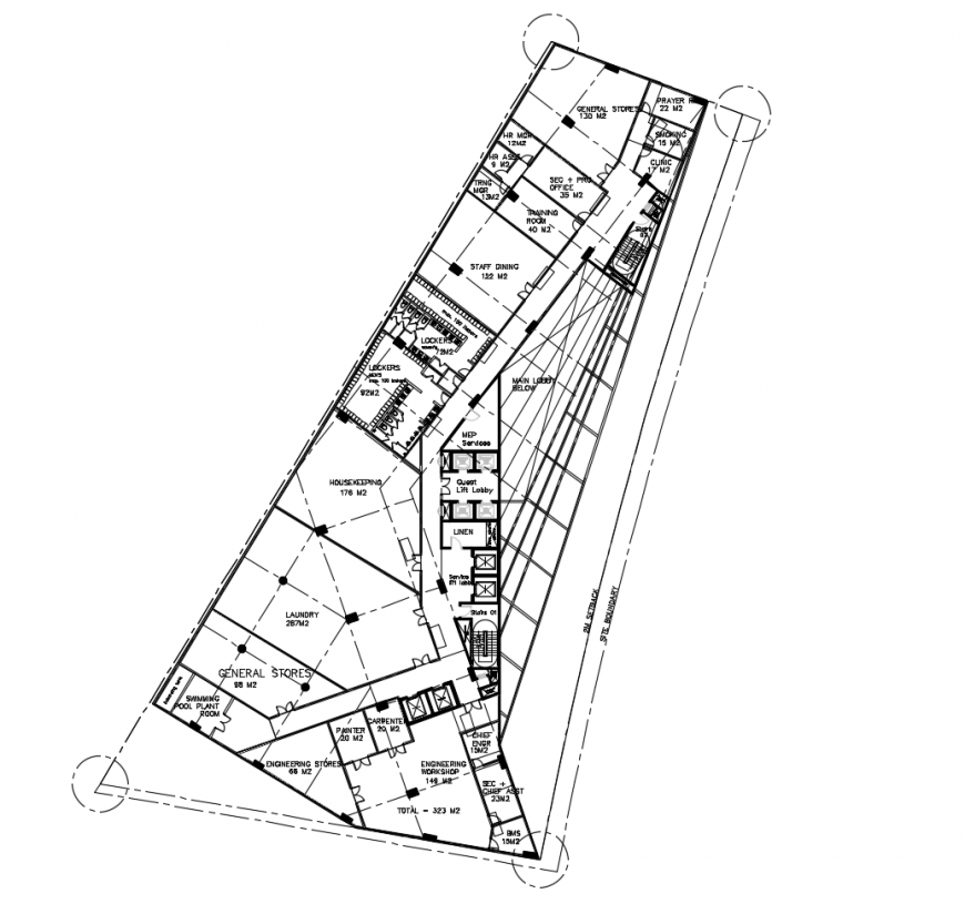 Residential house site plan and gross floor area cad drawing details dwg file