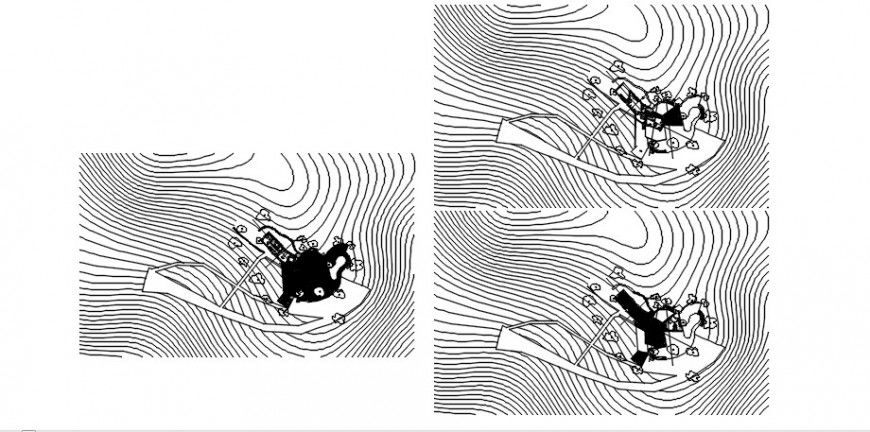 Residential house site plan and map drawing details dwg file