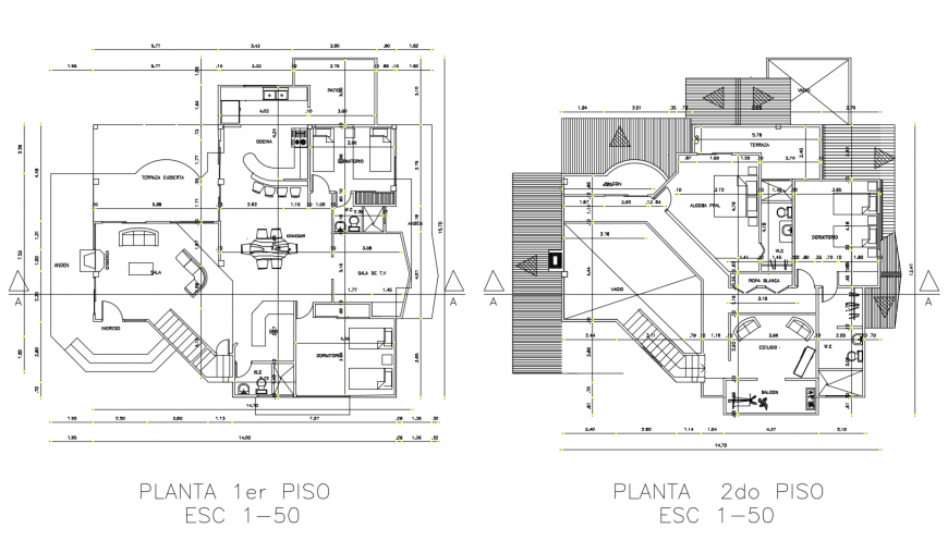Residential house working plan 2d view layout file in dwg format
