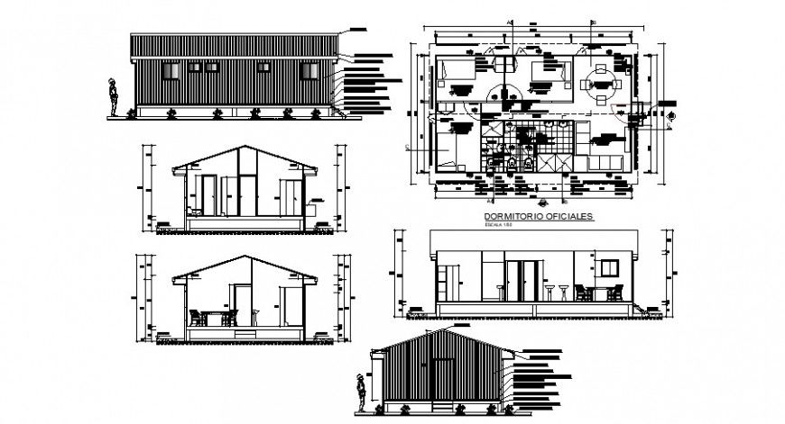 Residential houses for corporate office cad drawing details dwg file