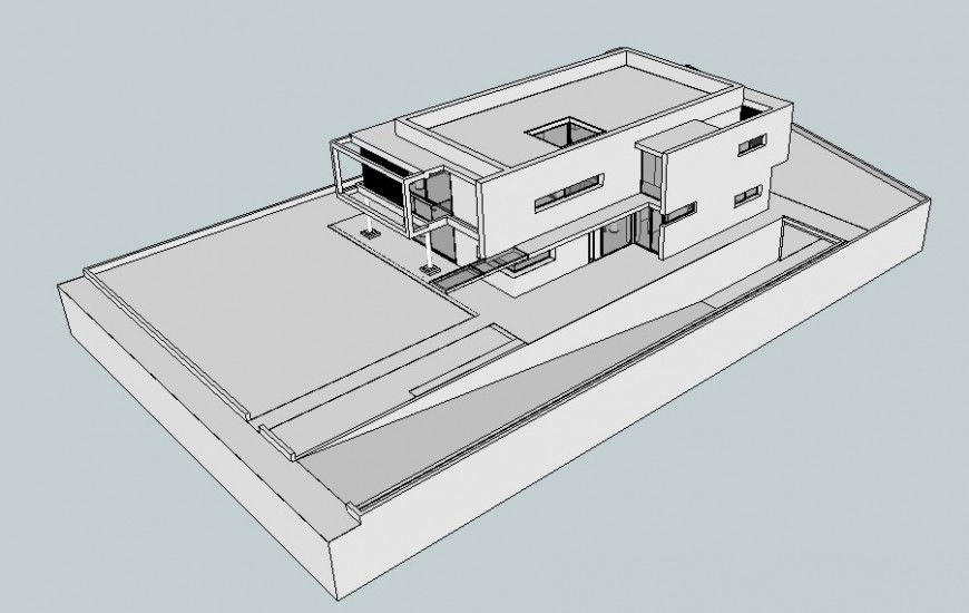 Residential housing blocks detail 3d model drawings details in sketch-up