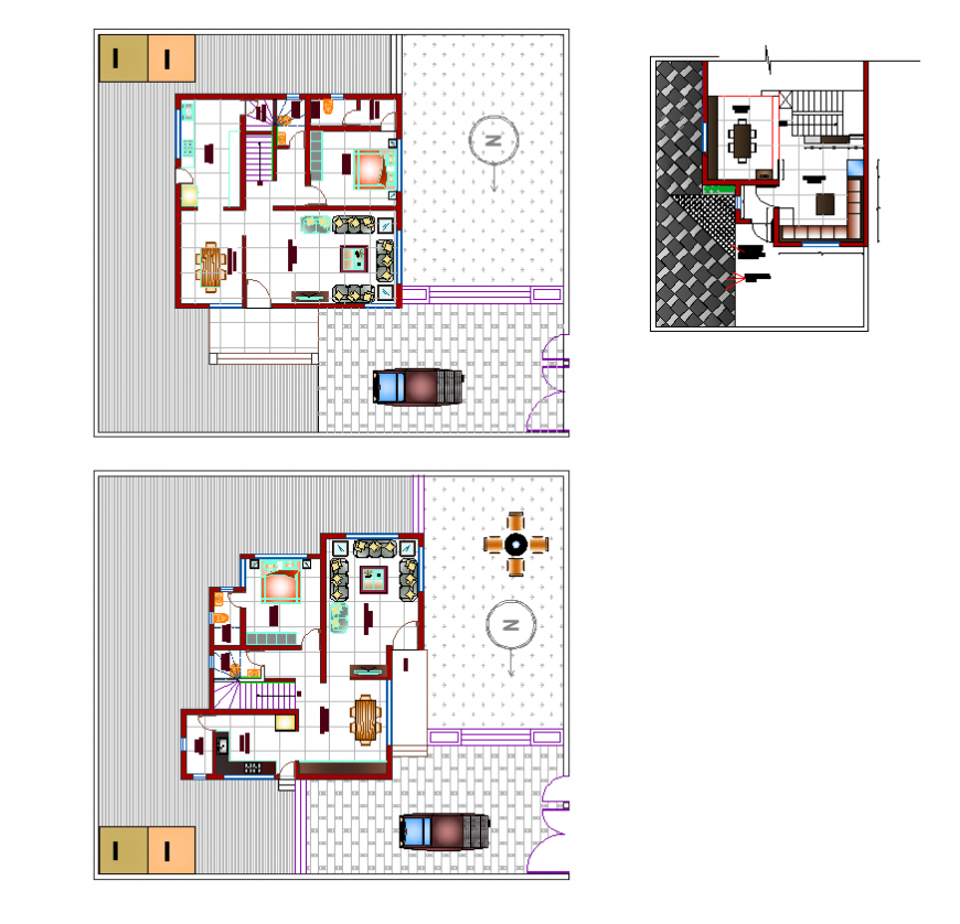 Residential housing building detail layout plan dwg file
