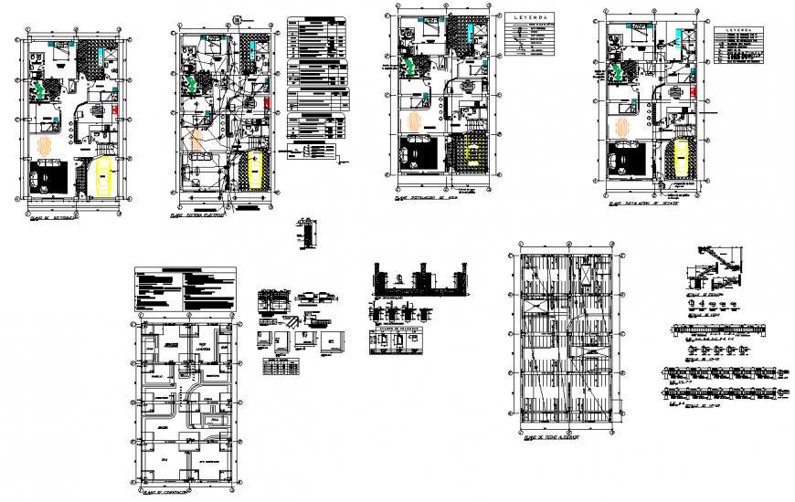 Residential housing building electrical installation layout file