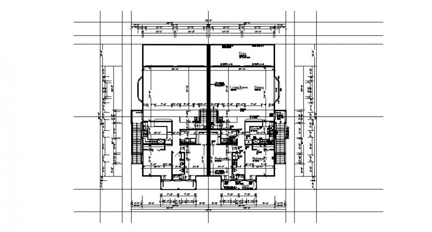 Residential housing detailing working plan drawing in autocad format