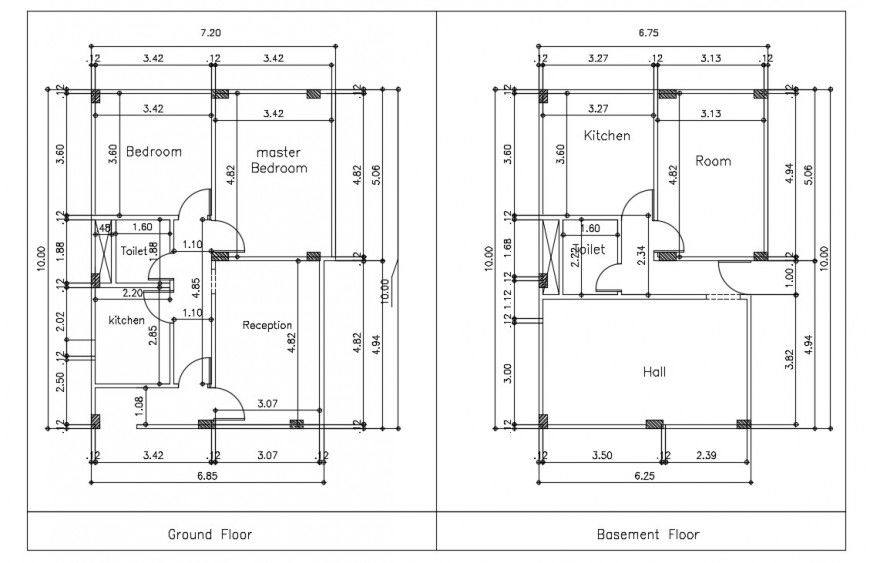 residential housing layout plan cad file