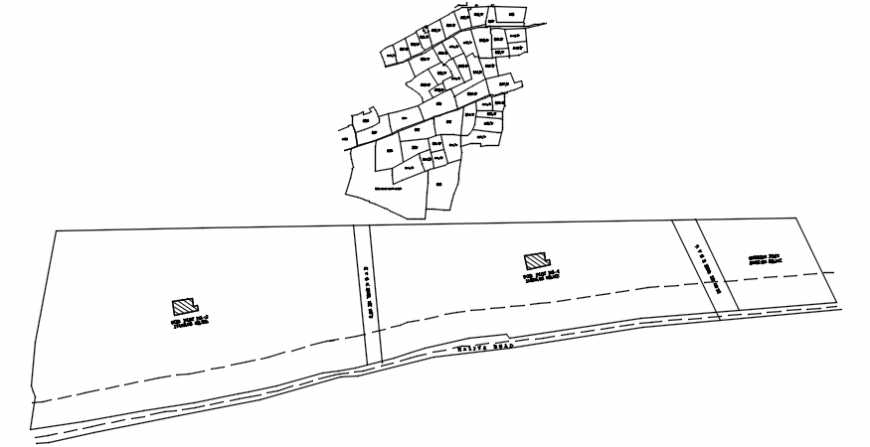 Residential housing plots and location map details dwg file