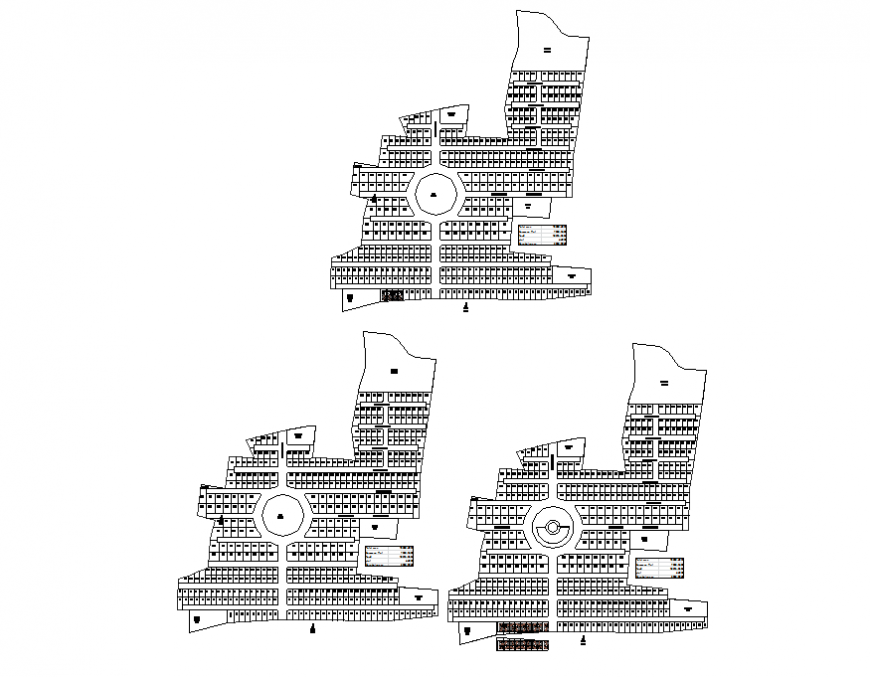 Residential housing plots site plan cad drawing details dwg file