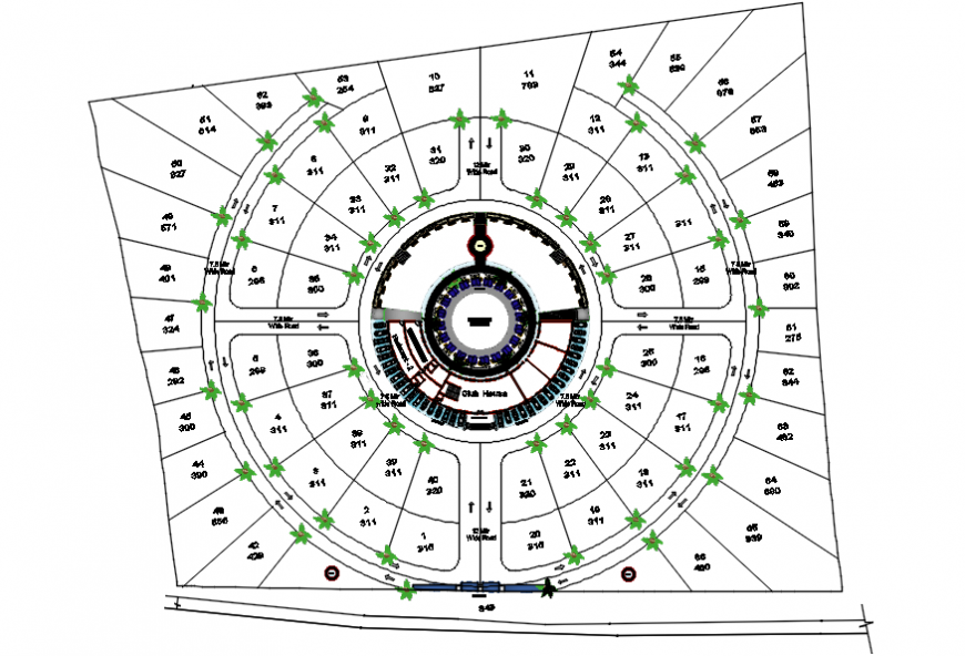 Residential housing plotting and location map details dwg file