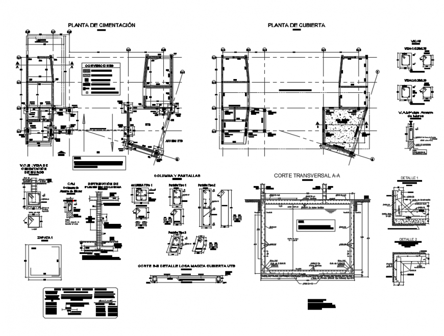 Residential housing several constructive structure details dwg file