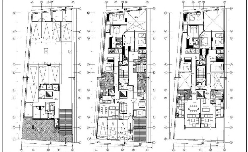 Residential living apartment drawing details plan 2d view autocad file