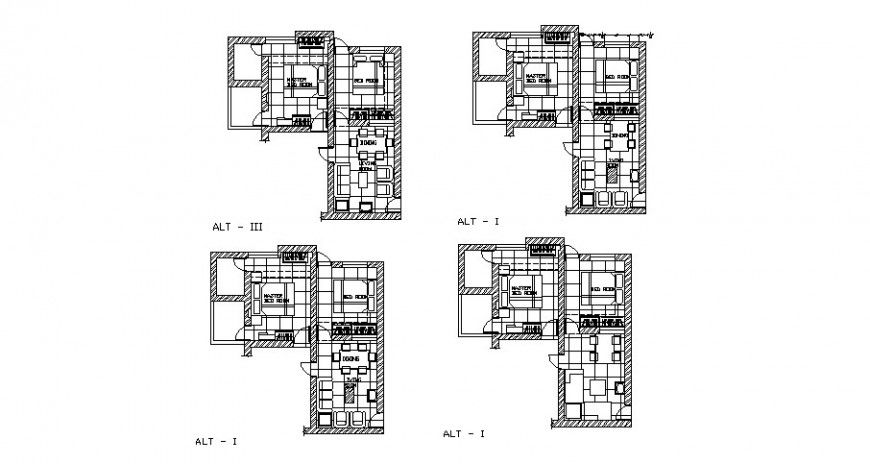 Residential multiple houses layout plan cad drawing details dwg file