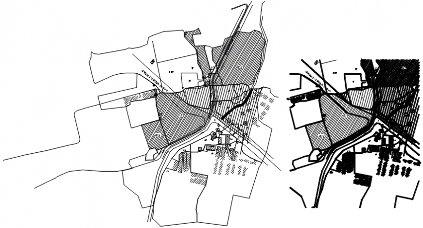 Residential one family house site plan cad drawing details dwg file