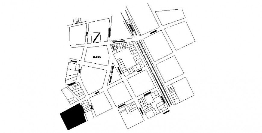 Residential site plan in dwg AutoCAD file.