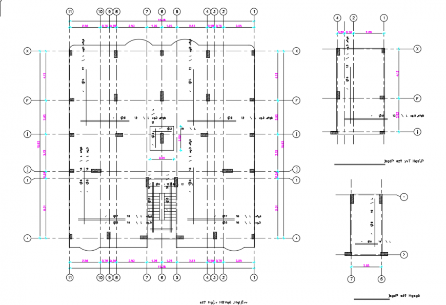 Residential Structure column design lay-out & detail