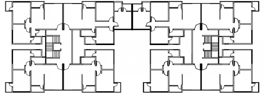 Residential Twin houses cover and framing plan structure details dwg file