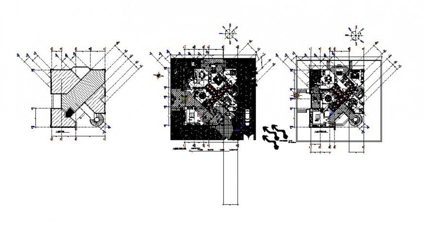 Residential villa drawings detail 2d view work plan autocad software file