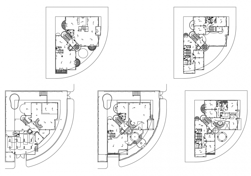 Residential villa floor plan and electric installation details dwg file