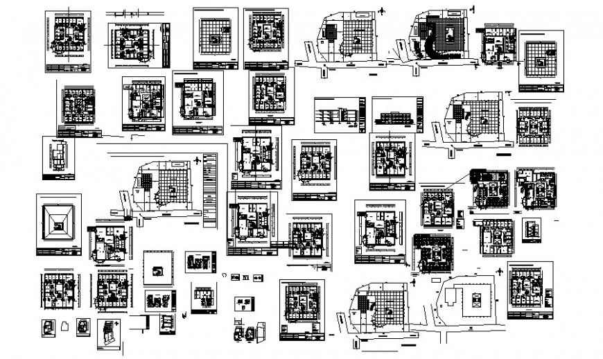 Resort building drawing details 2d view plan autocad software file