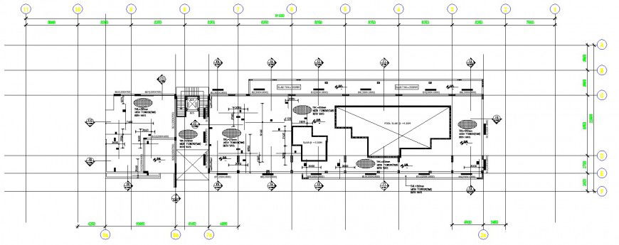 Resort design plan drawing in dwg file.