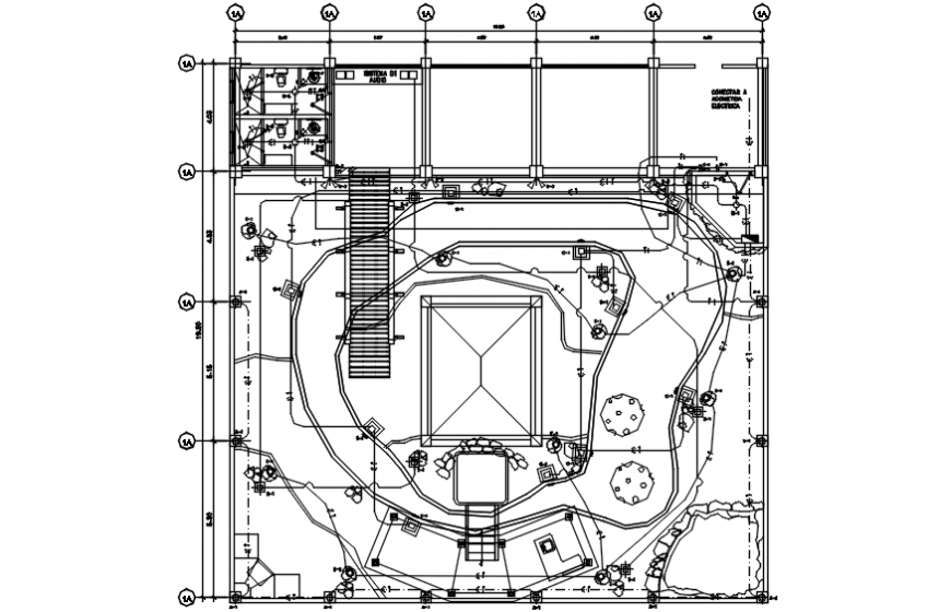 Resort garden electrical layout plan cad drawing details dwg file