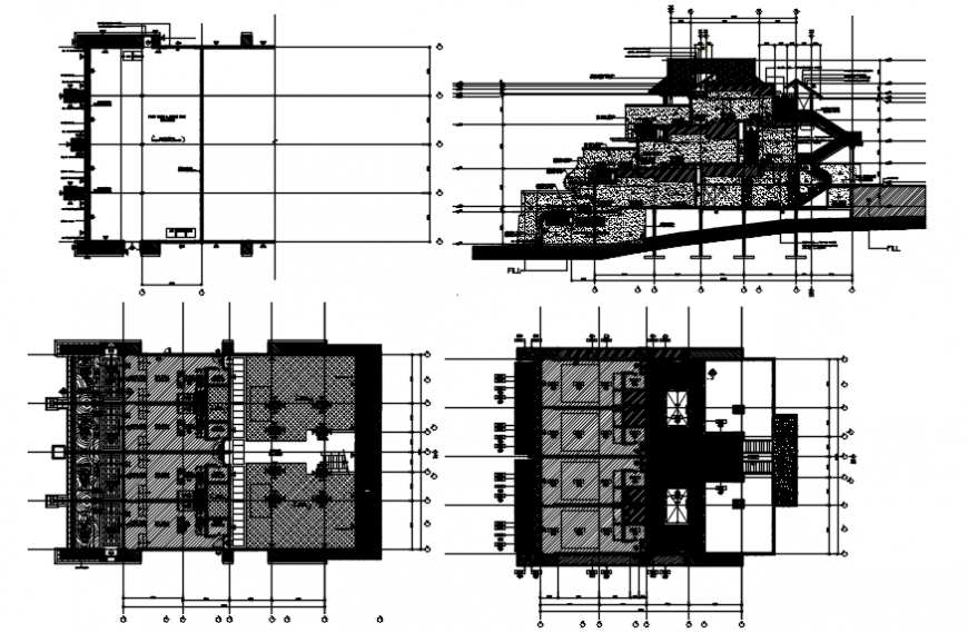 Resort plan with elevation in AutoCAD file