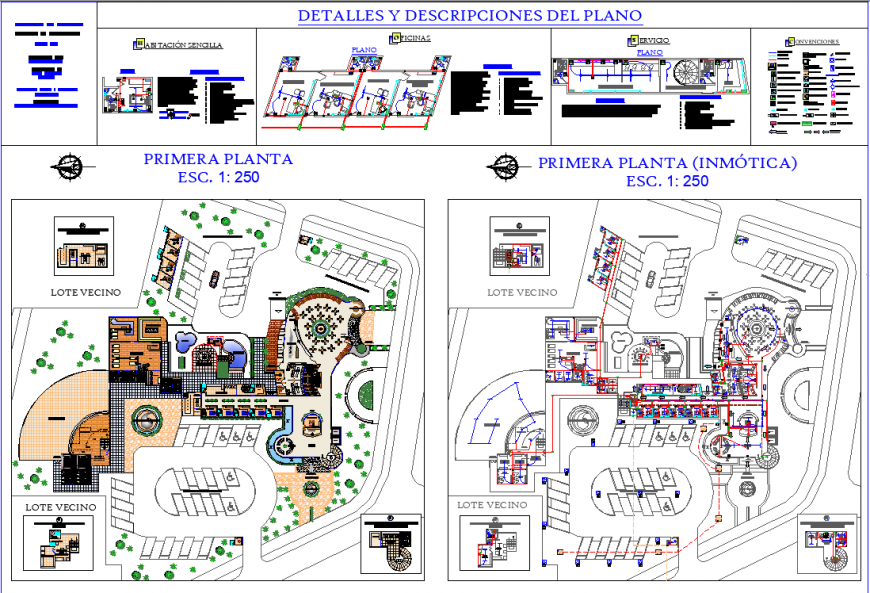 Resort plan with the detail dwg file.