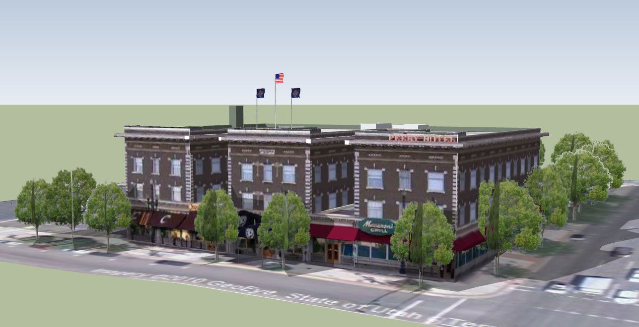 Roadside Restaurant Elevation Area Layout Drawing in AutoCAD File